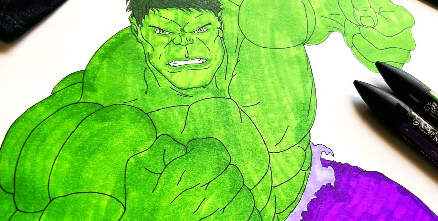 drawing on paper hulk tutorial (11)