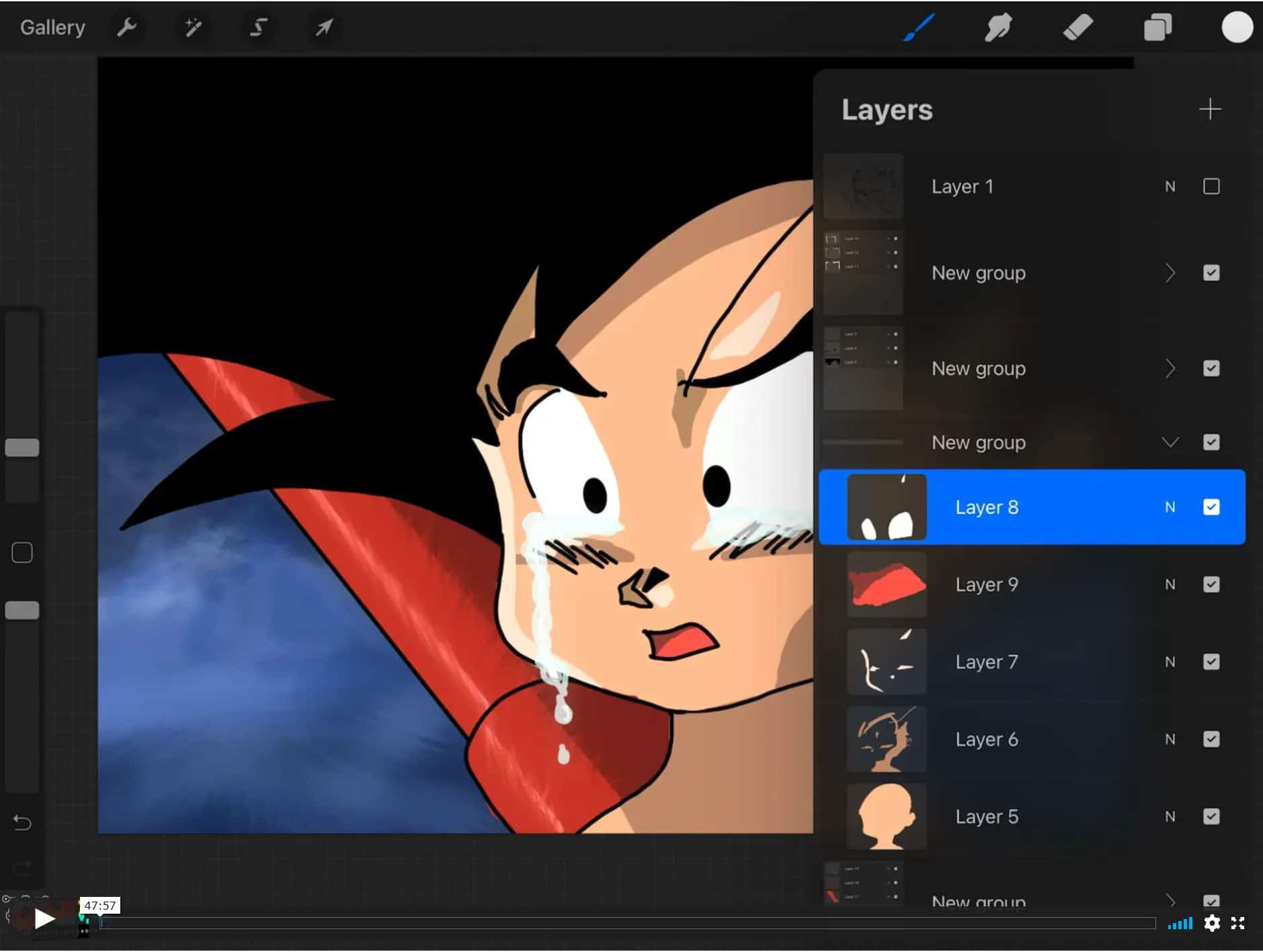 How To Create An Animated Digital Anime Illustration Of Goku In Motion - roblox gogu animation