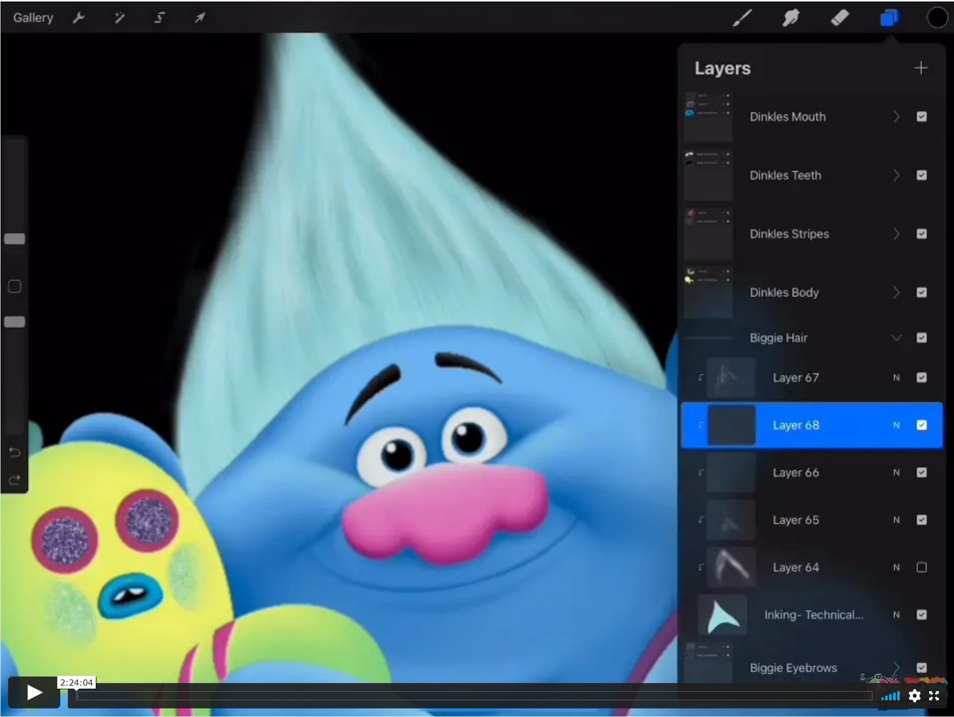 Drawing Biggie & Trollex from Trolls Movie Film by DreamWorks Animation