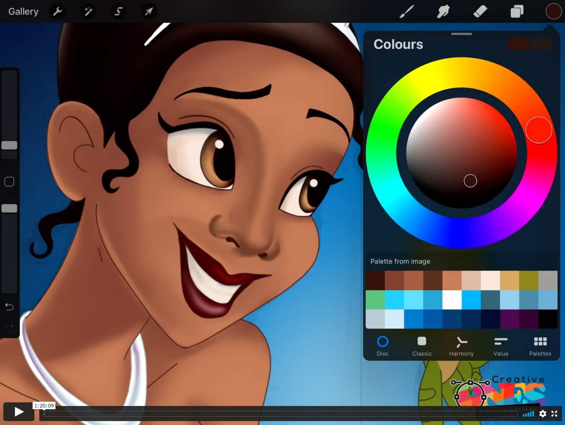 The Princess & the Frog Digital Drawing tutorial