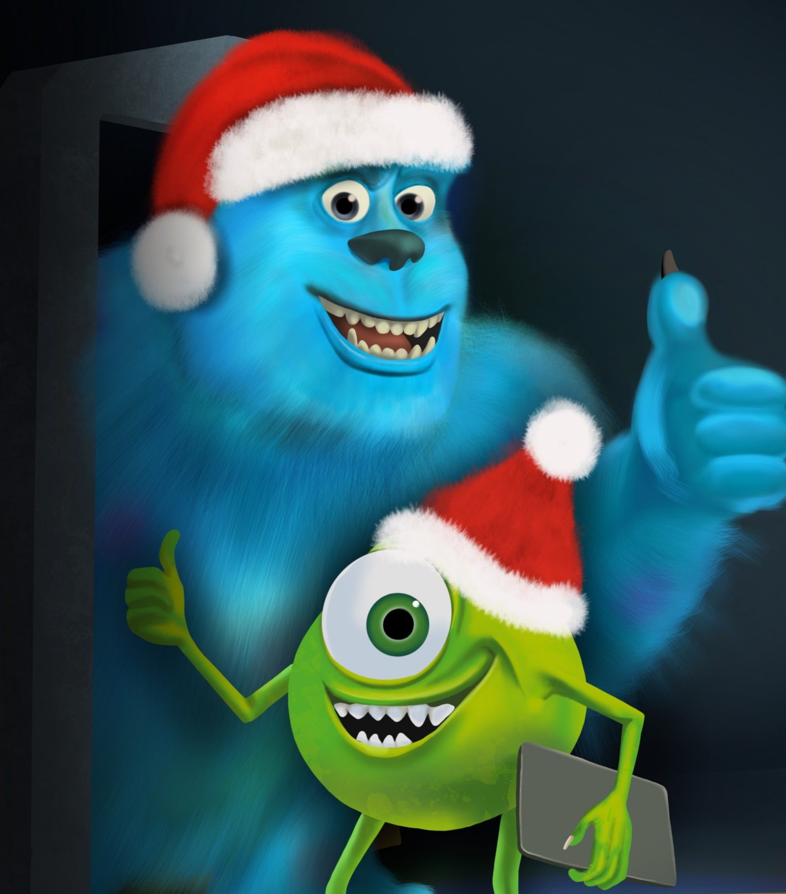 Learn how to draw Sullivan & Mike from Disney Pixar animated film Monsters Inc - tutorial using procreate app