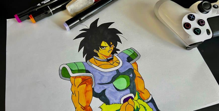 tutorial-drawing broly anime- on paper (2)